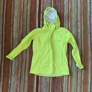 Marmot Women’s Rain Jacket, neon yellow, size M